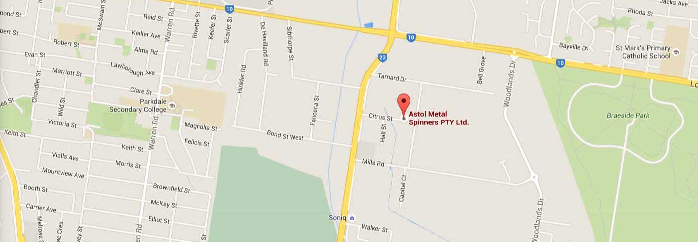 Map showing Astol in Braeside